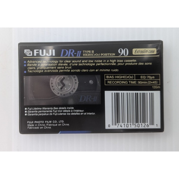 Fuji DR-II 90 Minute High Bias Blank Type II Audio Cassette Tapes 3 - Picture 3 of 6